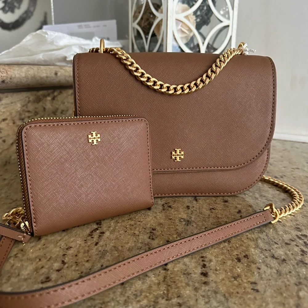 New Tory Burch Emerson shoulder bag and matching wallet - Picture 3 of 11